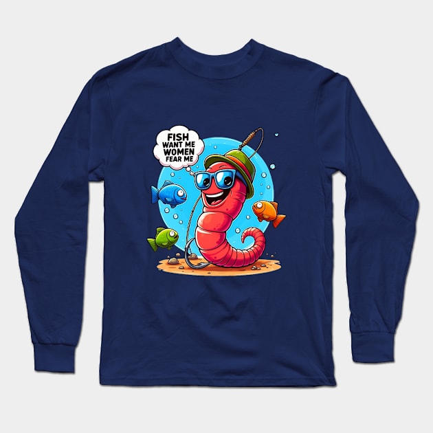 Fish Want Me Women Fear Me Long Sleeve T-Shirt by BukovskyART